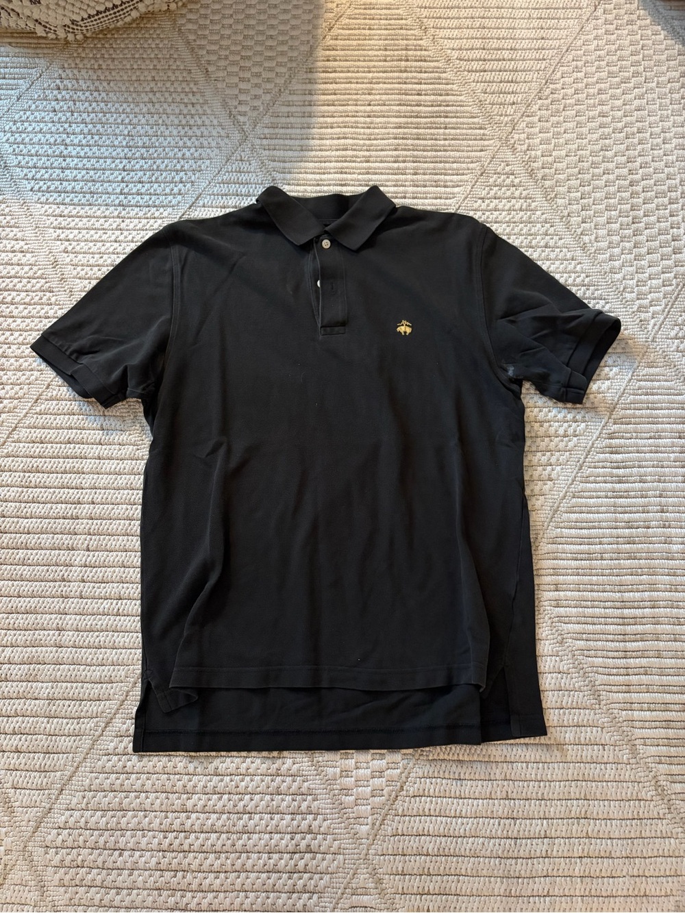 Brooks Brothers Black Polo with Gold Logo